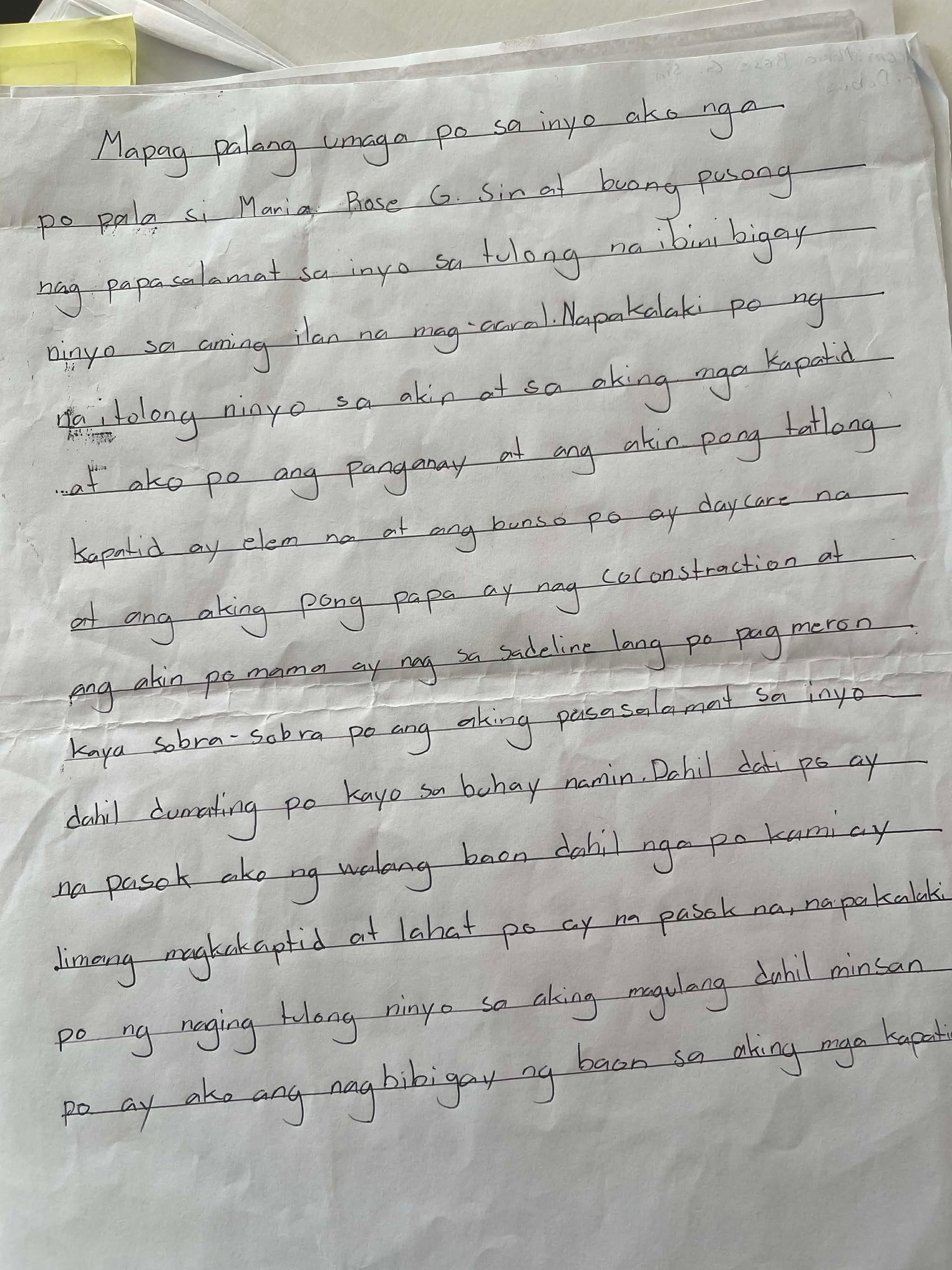 Letter from a scholar 5
