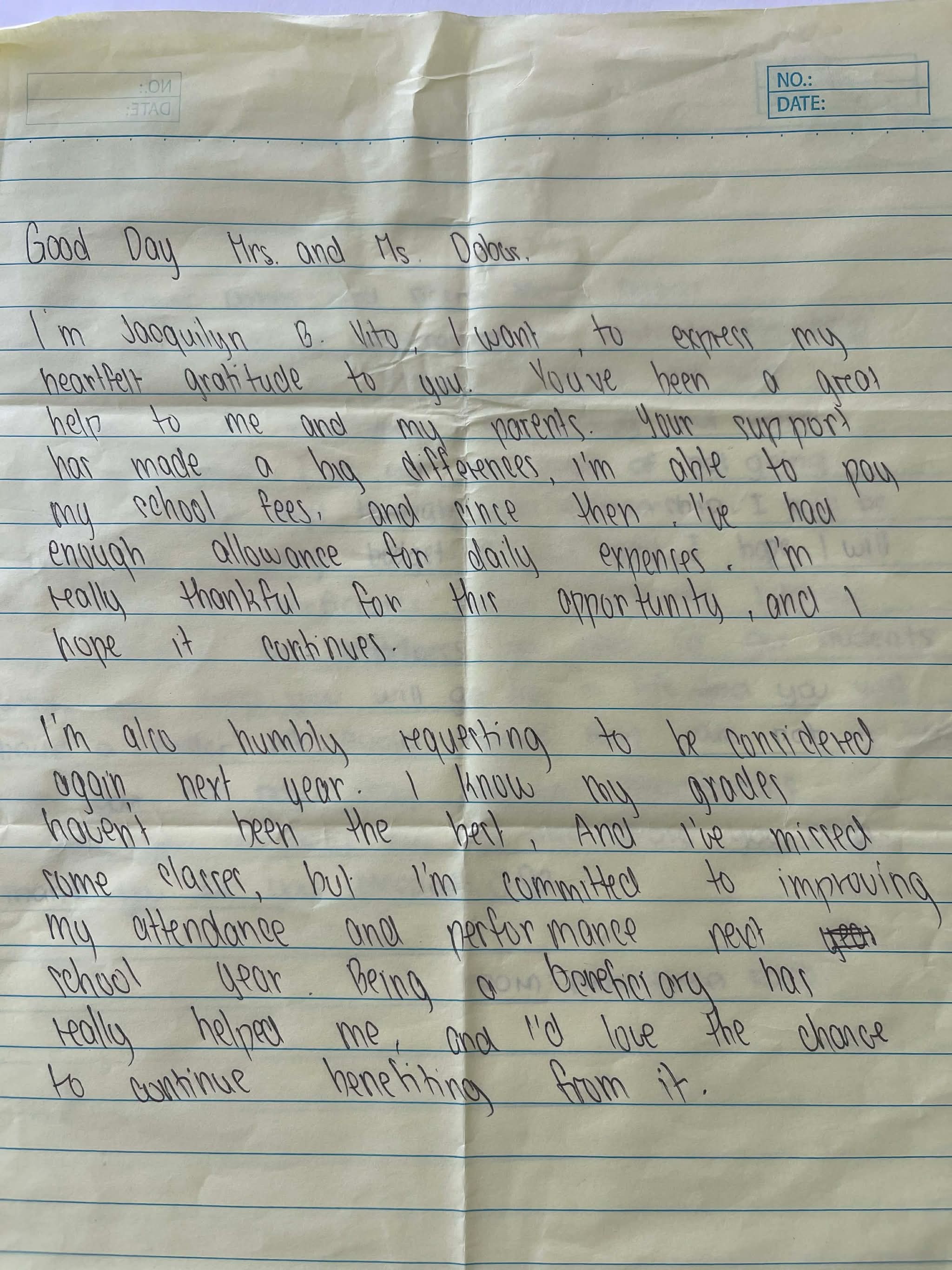 Letter from a scholar 6