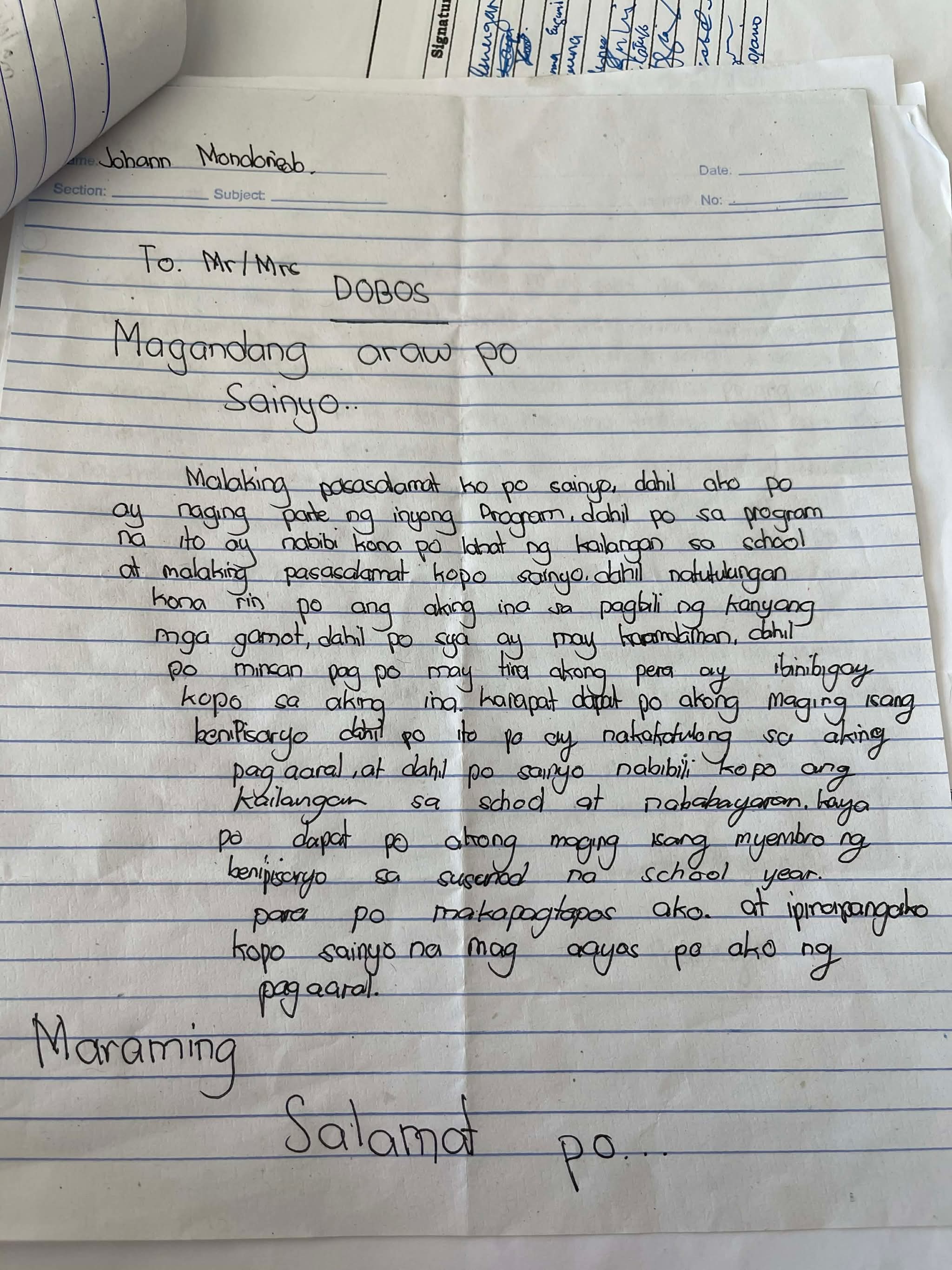 Letter from a scholar 8