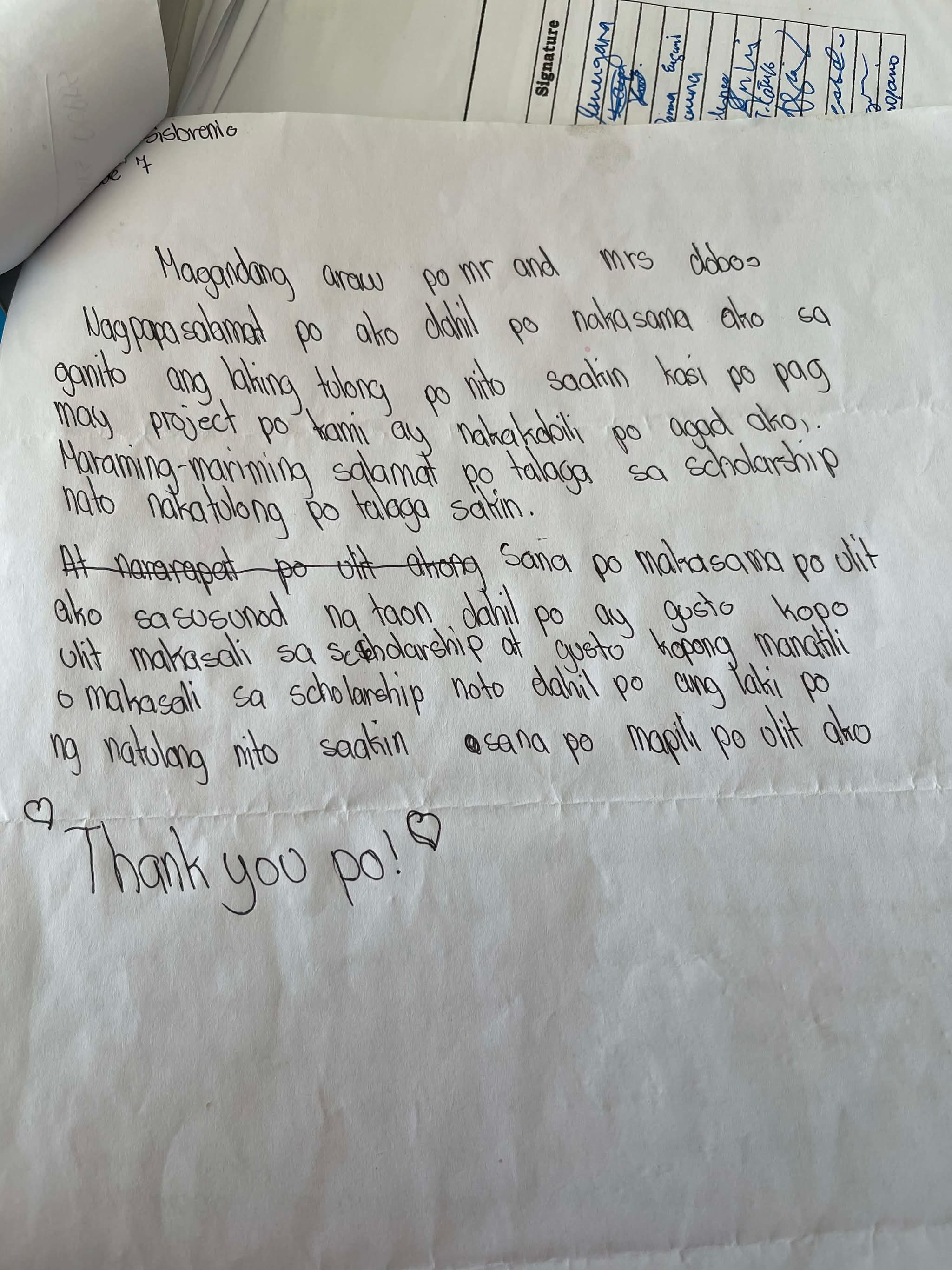 Letter from a scholar 9